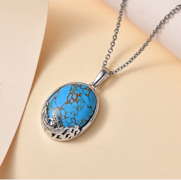 Karis Mojave Turquoise Pendent on Chsin NWT - Picture 2 of 7